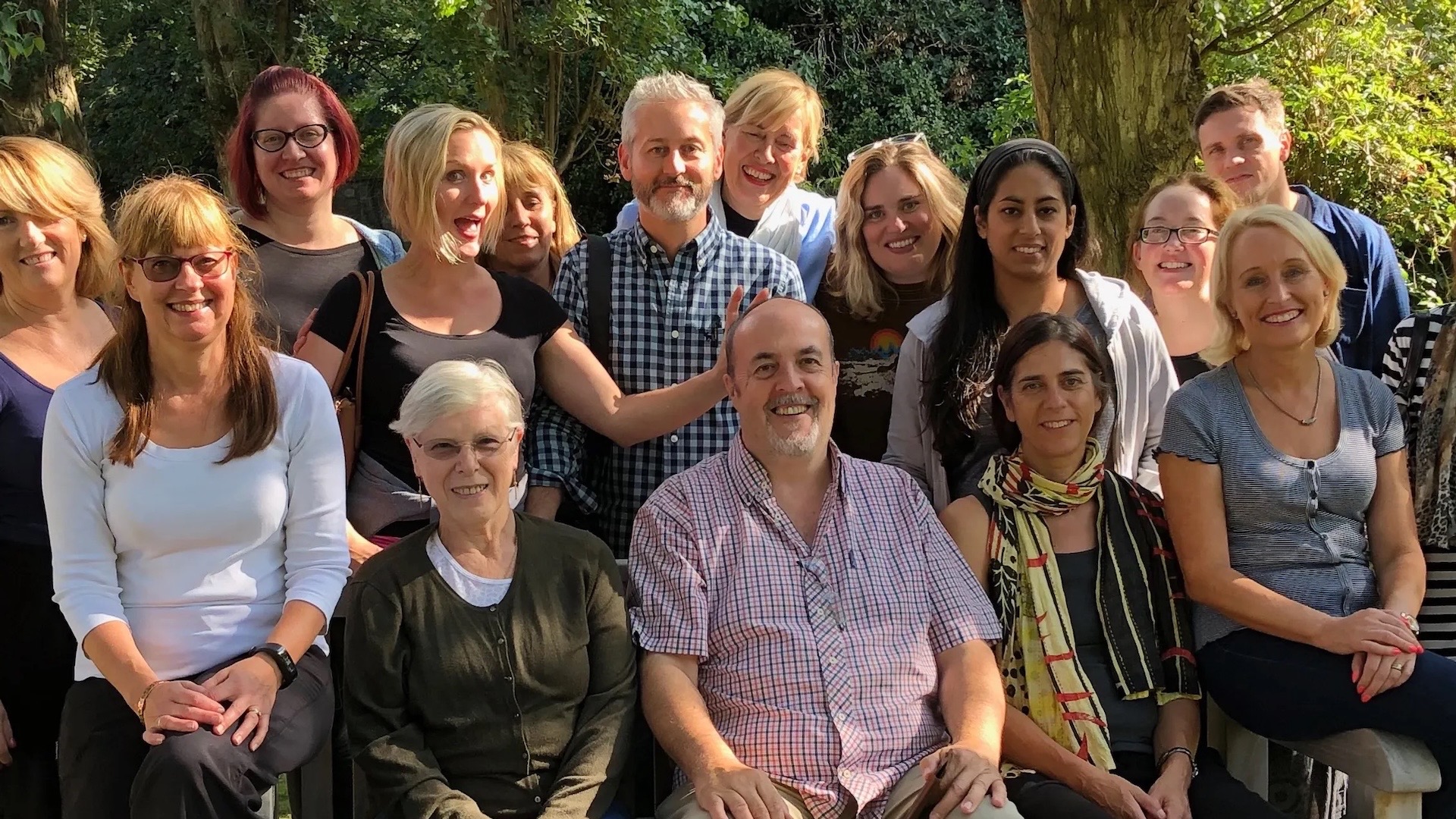Robert with mindfulness students at a retreat